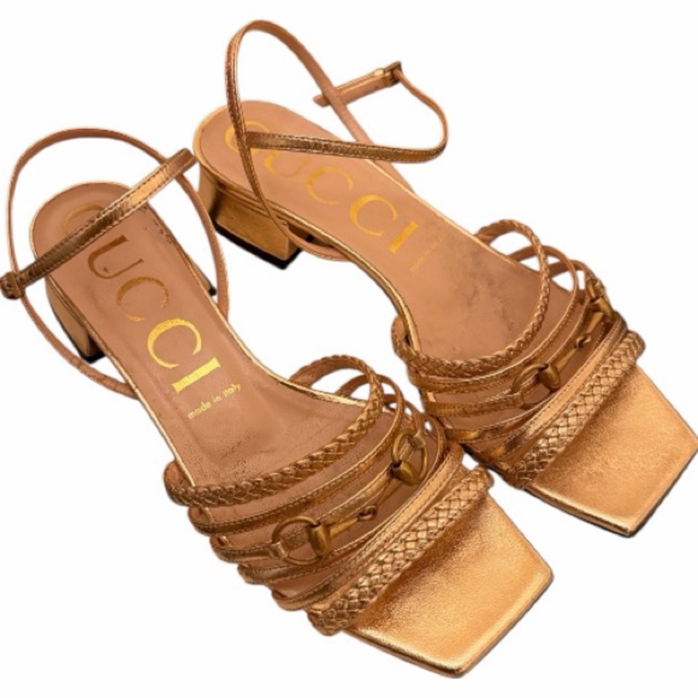 Gucci Women's Gold Strappy Sandals